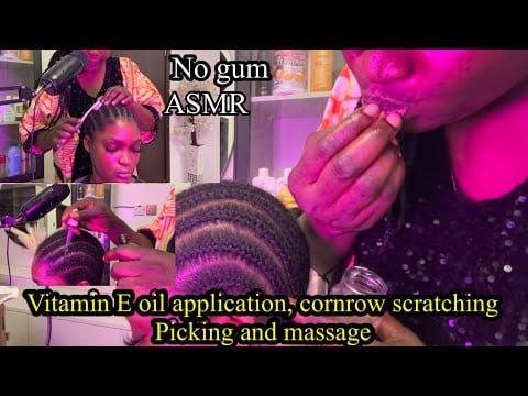 ASMR ✨Ease up on this vitamin E oil capsule application with extremely satisfying Scalp scratching