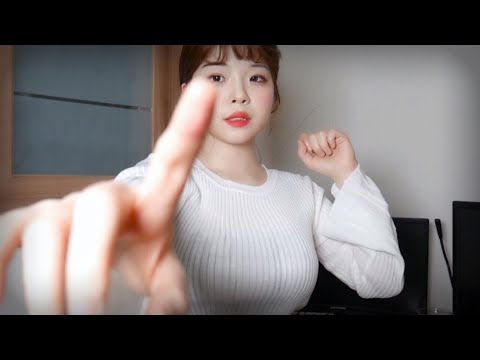 시각적ASMR 앞에서 촐싹거리는데 잠이옵니다..│핸드무브먼트와 마이크터칭사운드 Hand movement&Mic touching sound