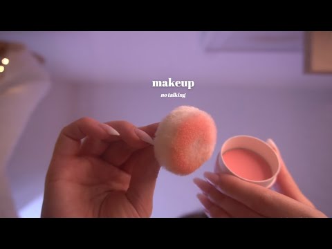 ASMR 🤍 No Talking  First person Makeup On Your Face
