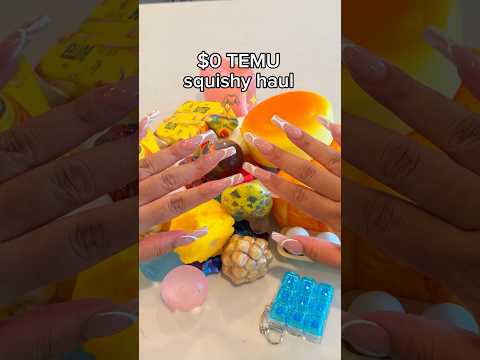 $0 TEMU squishy haul 🫶🏽✨#asmr #shorts