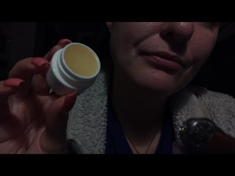 ASMR- Personal attention: Applying lip balm to me and you and repeating 'oh so sleepy'
