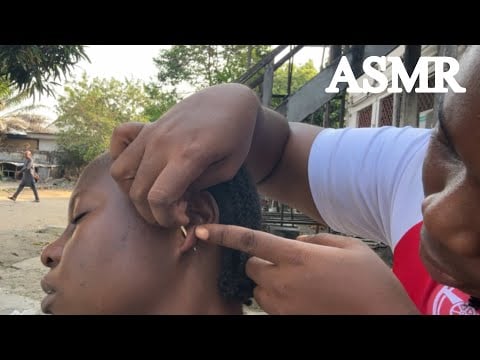 ASMR✨SATISFYING EVENING OUTDOOR DEEP EAR CLEANING 