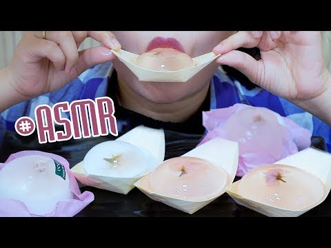 ASMR Mukbang Japanese sakura jelly, soft gulp eating sounds ,+食べる,咀嚼音,먹방,이팅,사운드,bj | LINH-ASMR