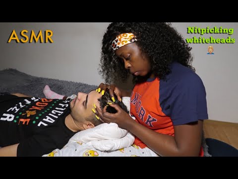 {ASMR} Nitpicking Whiteheads & Cleaning Scalp