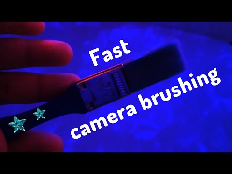 ASMR Lo-Fi Fast Camera Brushing, Brushing over Objects on Camera with Paint Brush - No Talking