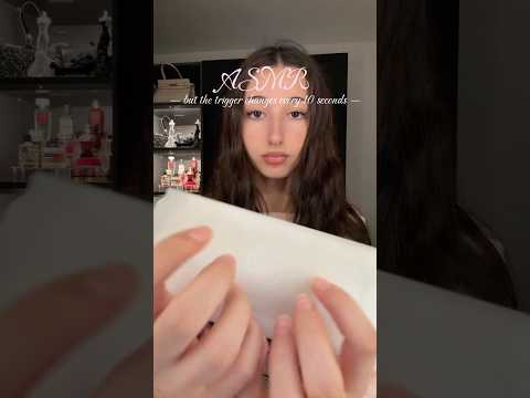 ASMRbut the trigger changes every 10 seconds #asmr #relax #tapping #triggersforsleep #sleep #tingles