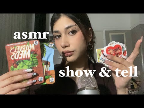 show & tell ASMR | tapping, mouth sounds, unpredictable triggers, hand sounds & more!