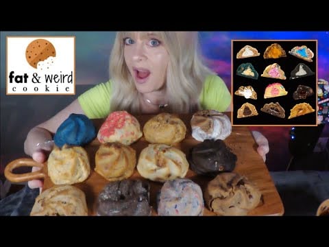 BIGGEST Cookie Taste Test EVER | Fat & Weird Cookies | ASMR Whispered #mukbang