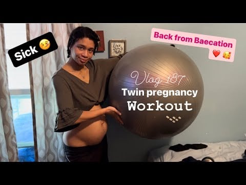 Vlog #187 - Twin Pregnancy Workouts & Sick with the Flu