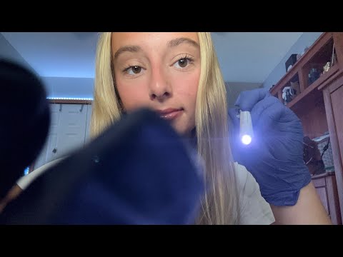 ASMR | Up Close Face Exam 🧐 (Inaudible Whispering)