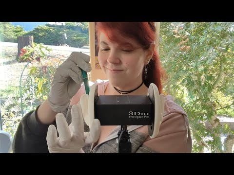 ASMR - Ear Cleaning, Folding and Tattooing - Gloves, Q-Tip, Measuring - Soft Spoken