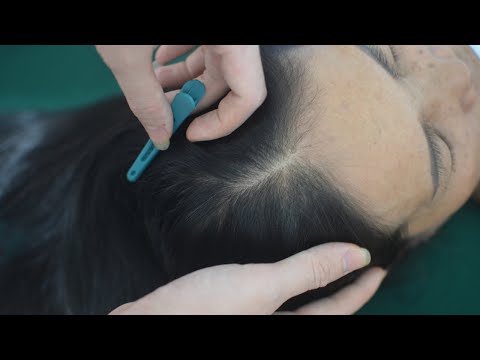 ASMR Attentive Hair Parting, Hair Combing Real Person, Relaxing Hair Sounds For Reduce Stress