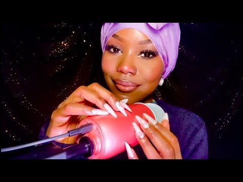 ASMR Sensitive Clicky Whispers, Mouth Sounds, Nail Tapping, and mic scratching