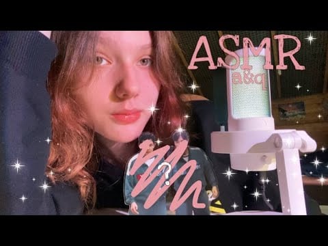 asmr быстрый вопрос-ответ на 2к подписчиков // звуки рта, рук, таппинг, скретчинг🎀
