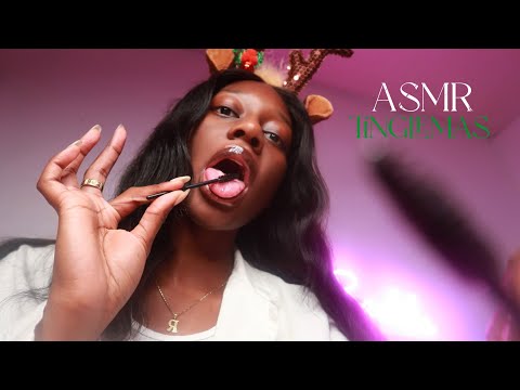 ASMR TINGLEMAS | SPIT PAINTING YOU!💦 W/ A SPOOLIE * Up Close Personal Attention