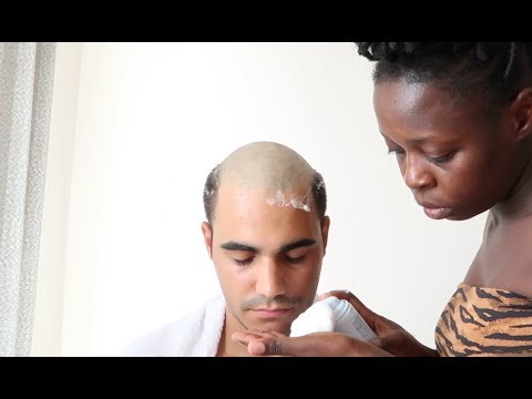 ASMR Amazing Sleep Inducing Straight Razor & Shaving Cream Sounds / HEADSHAVE
