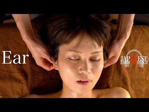 ASMR Ear, neck massage that makes you sleepy【PART】No talking｜眠くなる耳首肩オイルマッサージ｜#SaeMassage