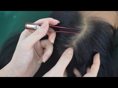 ASMR Scalp Scratching Hair Parting With Tweezers, Relaxing Hair Play For Relaxation ( No Talking )