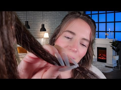 ASMR - Putting you to Sleep Roleplay (Hair play, Inaudible Whispers, Reading, Personal Attention) 💤😴