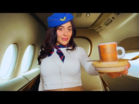 Flying First Class up in the Sky - ASMR ✈️👩‍✈️🥂