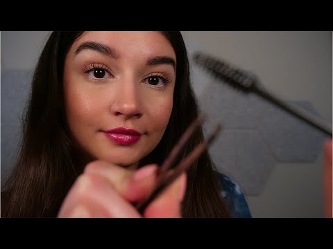 ASMR I DO YOUR EYEBROWS *Personal Attention, Layered, Brushing*