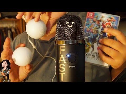 ASMR - Very FAST Tapping (Sponge, Balls, Cups, Plastic bag &More...)