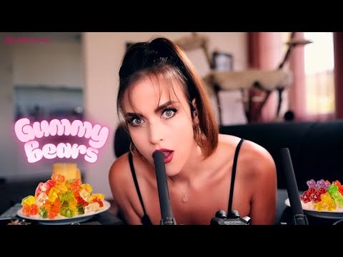 Exclusive Mukbang ASMR 🍬 Frozen Gummy Bears | Crunchy, Chewy, Up-Close Sounds