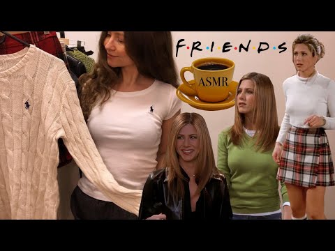 ASMR Styling Rachel Green ☕ Inspired Outfits from Friends ☕ Fabric Sounds ☕