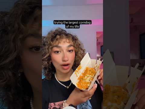 you HAVE to try this crunchy corndog 🤤 #asmr #eating