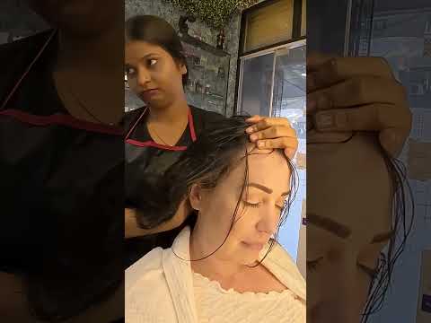 Necesitas hacerte este masaje en la India 😴 Intenso y cósmico #salon #relaxing #hair #massage