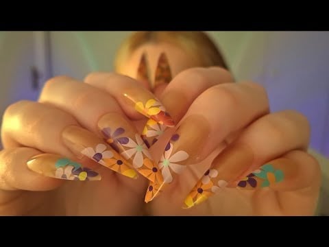 ASMR Tingly Long Nails Tapping & Scratching *no talking* 