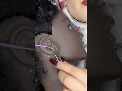 Ear cleaning #asmr #relax #visualtingle #relaxing #satisfying #asmrtriggers #tingles
