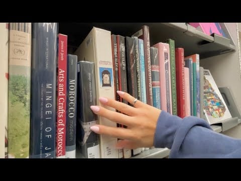 Library ASMR in the Rain: Book Tapping,Tracing, etc. 📚🌧️