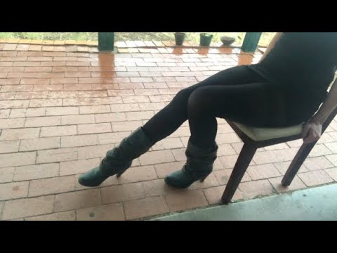 HEELS DURING THUNDERSTORM ASMR (No Talking)