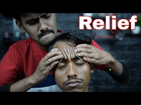 Headache And Migrain Relief Head Massage With Super Neck Crack | ASMR Scratching & Forehead Tapping