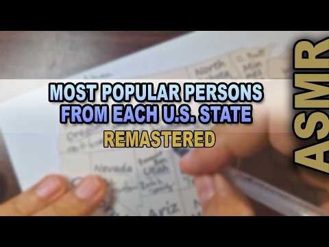 ASMR: The Most Popular Two Persons from Every U.S. State ( Remastered ) | ASMR writing + whispering