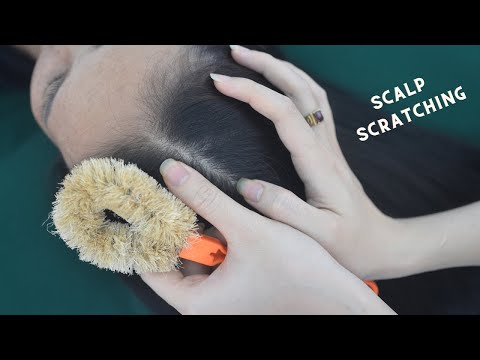 ASMR Hair Play ( Parting, Combing... ) On Real Person With Breathing Sounds For Relaxation