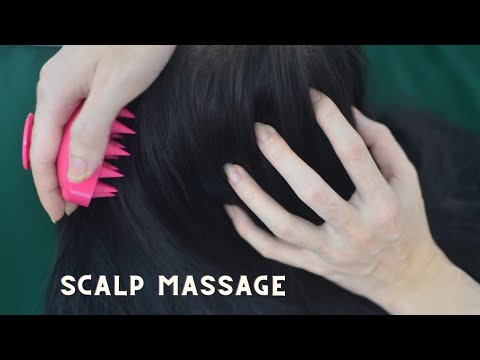 ASMR Head Massage, Hair Massage With Shampoo Brush For Headache Relief