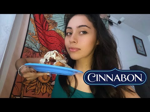 ASMR comiendo cinnamon roll - rollo de canela 🧸ྀི (cinnabon MUKBANG)