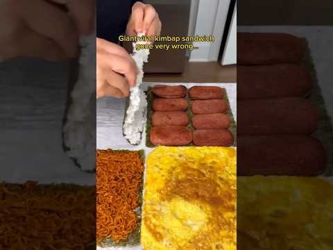 GIANT VIRAL KIMBAP RECIPE #shorts #viral #mukbang