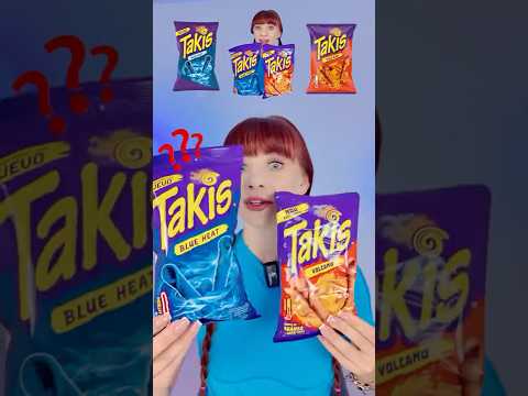 ASMR Spicy VS Blue Snacks Challenge Takis #mukbang