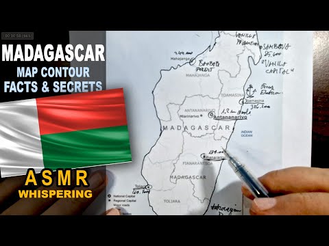 ASMR: Map of MADAGASCAR tracing with facts | Main CITIES less known facts [ASMR maps and facts]