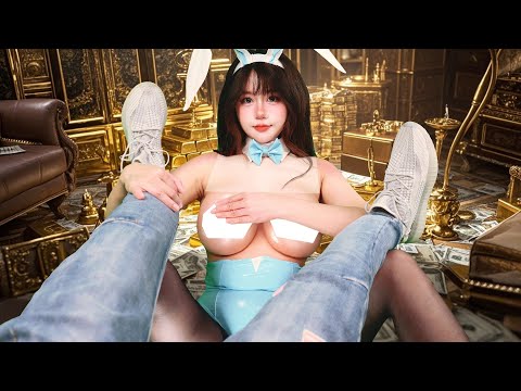 ASMR Hot Casino Bunny Girl Give You Special Prize | Full Body Massage & Ear Cleaning