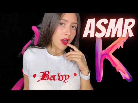 ASMR en español ✨  SONIDOS SUPER COSQUILLOSOS CON K 🤤 muy relajante!