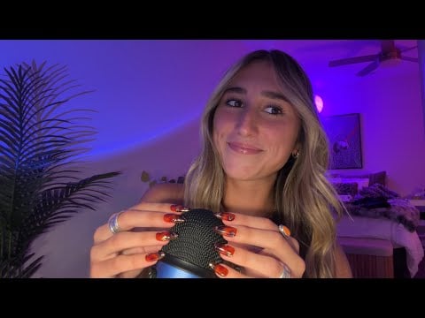 ASMR mouth sounds & mic scratching 