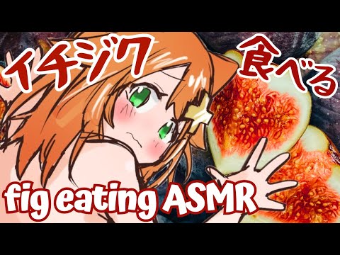 【咀嚼音ASMR】いちじく食べる＆おなかの音 fig/eating sound/drinking/whispering/sniffing