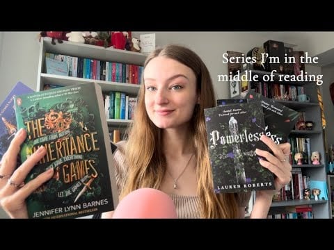 ASMR Book Series I’m in the Middle of Reading! (Close whispers and book triggers)