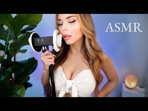 ASMR | The MOST RELAXING Ear-to-Ear Whispers (deep breathing, scratching + face touching)