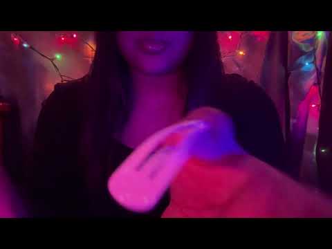 ASMR Face Touching & Tapping with Clips as Nails (Real Camera Touching) ~ No Talking