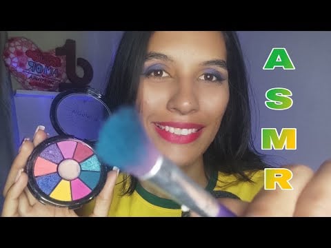 ASMR MAQUIANDO VOCÊ PARA COPA 🇧🇷